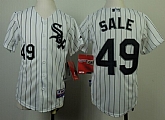 Youth Chicago White Sox #49 Chris Sale White With Black Pinstripe Jerseys,baseball caps,new era cap wholesale,wholesale hats