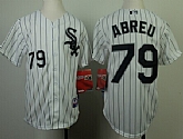 Youth Chicago White Sox #79 Jose Abreu White With Black Pinstripe Jerseys,baseball caps,new era cap wholesale,wholesale hats