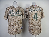 Youth Cincinnati Reds #4 Brandon Phillips 2014 Camo Jerseys,baseball caps,new era cap wholesale,wholesale hats