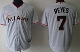 Youth Florida Marlins #7 Jose Reyes White Jerseys,baseball caps,new era cap wholesale,wholesale hats