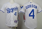 Youth Kansas City Royals #4 Alex Gordon White Jerseys,baseball caps,new era cap wholesale,wholesale hats