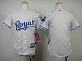 Youth Kansas City Royals Blank 2014 White Jerseys,baseball caps,new era cap wholesale,wholesale hats
