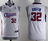 Youth Los Angeles Clippers #32 Blake Griffin White Jerseys