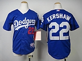 Youth Los Angeles Dodgers #22 Clayton Kershaw Blue Jerseys,baseball caps,new era cap wholesale,wholesale hats