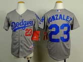 Youth Los Angeles Dodgers #23 Adrian Gonzalez 2014 Gray Jerseys,baseball caps,new era cap wholesale,wholesale hats