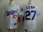 Youth Los Angeles Dodgers #27 Matt Kemp White Jerseys,baseball caps,new era cap wholesale,wholesale hats