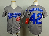 Youth Los Angeles Dodgers #42 Jackie Robinson 2014 Gray Jerseys,baseball caps,new era cap wholesale,wholesale hats