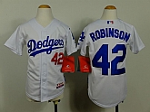 Youth Los Angeles Dodgers #42 Jackie Robinson 2014 White Jerseys,baseball caps,new era cap wholesale,wholesale hats