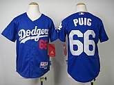 Youth Los Angeles Dodgers #66 Yasiel Puig Blue Jerseys,baseball caps,new era cap wholesale,wholesale hats