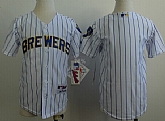 Youth Milwaukee Brewers Blank White Pinstripe Jerseys,baseball caps,new era cap wholesale,wholesale hats