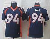 Youth Nike Limited Denver Broncos #94 Ware Blue Jerseys,baseball caps,new era cap wholesale,wholesale hats