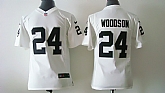 Youth Nike Oakland Raiders #24 Woodson White Game Jerseys,baseball caps,new era cap wholesale,wholesale hats