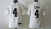 Youth Nike Oakland Raiders #4 Derek Carr White Game Jerseys,baseball caps,new era cap wholesale,wholesale hats