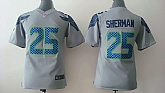 Youth Nike Seattle Seahawks #25 Sherman Gray Game Jerseys,baseball caps,new era cap wholesale,wholesale hats