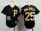 Youth Pittsburgh Pirates #25 Polanco Black Jerseys,baseball caps,new era cap wholesale,wholesale hats