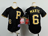 Youth Pittsburgh Pirates #6 Starling Marte Black Jerseys,baseball caps,new era cap wholesale,wholesale hats
