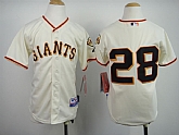 Youth San Francisco Giants #28 Posey Cream Jerseys,baseball caps,new era cap wholesale,wholesale hats