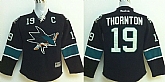 Youth San Jose Sharks #19 Joe Thornton Black Jerseys,baseball caps,new era cap wholesale,wholesale hats