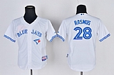 Youth Toronto Blue Jays #28 Colby Rasmus White Jerseys,baseball caps,new era cap wholesale,wholesale hats
