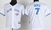 Youth Toronto Blue Jays #7 Jose Reyes 2012 White Jerseys,baseball caps,new era cap wholesale,wholesale hats