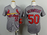 Youth St. Louis Cardinals #50 Adam Wainwright Gray Jerseys,baseball caps,new era cap wholesale,wholesale hats