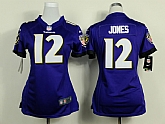 Womens Nike Baltimore Ravens #12 Jacoby Jones Purple Game Team Jerseys,baseball caps,new era cap wholesale,wholesale hats
