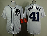 Detroit Tigers #41 Martinez White Jerseys,baseball caps,new era cap wholesale,wholesale hats