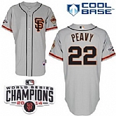 San Francisco Giants #22 Jake Peavy 2014 Champions Patch Gray SF Edition Jerseys,baseball caps,new era cap wholesale,wholesale hats