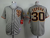 San Francisco Giants #30 Orlando Cepeda Gray SF Edition Jerseys,baseball caps,new era cap wholesale,wholesale hats