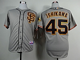 San Francisco Giants #45 Travis Ishikawa Gray SF Edition Jerseys,baseball caps,new era cap wholesale,wholesale hats
