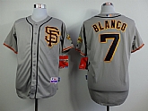 San Francisco Giants #7 Gregor Blanco Gray SF Edition Jerseys,baseball caps,new era cap wholesale,wholesale hats