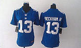 Womens Nike Limited New York Giants #13 Odell Beckham JR Blue Jerseys,baseball caps,new era cap wholesale,wholesale hats