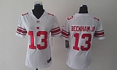 Womens Nike Limited New York Giants #13 Odell Beckham JR White Jerseys,baseball caps,new era cap wholesale,wholesale hats