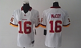 Womens Nike Washington Redskins #16 McCoy White Game Jerseys,baseball caps,new era cap wholesale,wholesale hats
