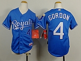 Youth Kansas City Royals #4 Alex Gordon Light Blue Jerseys,baseball caps,new era cap wholesale,wholesale hats