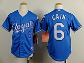 Youth Kansas City Royals #6 Cain Light Blue Jerseys,baseball caps,new era cap wholesale,wholesale hats