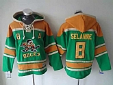 Anaheim Ducks #8 Teemu Selanne Green Stitched Hoodie,baseball caps,new era cap wholesale,wholesale hats