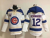 Chicago Cubs #12 Schwarber White Stitched Hoodie,baseball caps,new era cap wholesale,wholesale hats