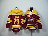 Cleveland Cavaliers #23 LeBron James Red Stitched Hoodie,baseball caps,new era cap wholesale,wholesale hats