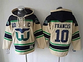 Hartford Whalers #10 Ron Francis Cream Stitched Hoodie,baseball caps,new era cap wholesale,wholesale hats