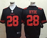 Nike San Francisco 49ers #28 Carlos Hyde 2015 Black Game Jerseys,baseball caps,new era cap wholesale,wholesale hats