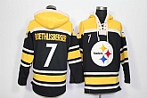Pittsburgh Steelers #7 Ben Roethlisberger Black Stitched Hoodie,baseball caps,new era cap wholesale,wholesale hats