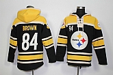 Pittsburgh Steelers #84 Antonio Brown Black Stitched Hoodie,baseball caps,new era cap wholesale,wholesale hats