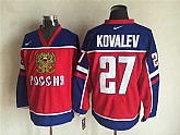 Russian #27 Kovalev Red-Blue Hockey Jerseys,baseball caps,new era cap wholesale,wholesale hats