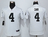 Womens Limited Nike Oakland Raiders #4 Carr White Jerseys,baseball caps,new era cap wholesale,wholesale hats