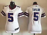 Womens Nike Buffalo Bills #5 Taylor White Game Jerseys,baseball caps,new era cap wholesale,wholesale hats