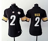 Womens Nike Pittsburgh Steelers #2 Vick Black Game Jerseys,baseball caps,new era cap wholesale,wholesale hats