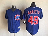 Majestic Chicago Cubs #49 Jake Arrieta Blue MLB Stitched Jerseys,baseball caps,new era cap wholesale,wholesale hats
