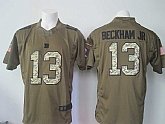 Nike Limited New York Giants #13 Odell Beckham JR Salute To Service Green Jerseys,baseball caps,new era cap wholesale,wholesale hats