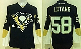 Pittsburgh Penguins #58 Letang Black Jerseys,baseball caps,new era cap wholesale,wholesale hats